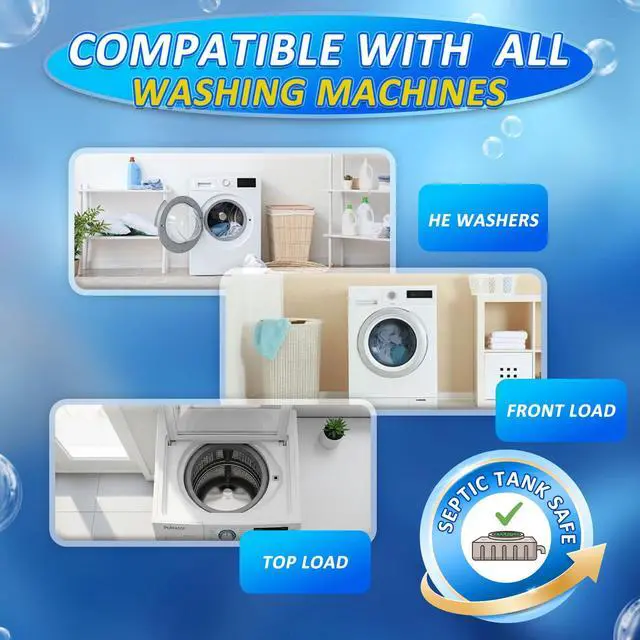 Alt view image 7 of 7 - Washing Machine Cleaner Tablets - 24 Pack. Formulated for Pet Owners.Washer Machine Cleaner Remove Stubborn Pet Hair, Residue, Grime and Odors,Compatible with HE, Top & Front Load Washer