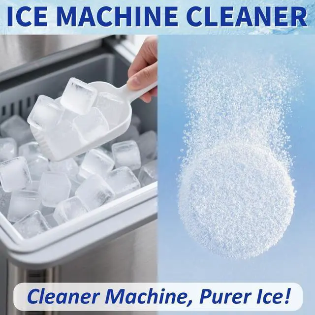 Alt view image 6 of 7 - Ice Machine Cleaner Maker and Descaler - 24 Ice Maker Cleaner Tablets Compatible with All Major Brands, Nickel Safe Descaler Countertop Portable Commercial Icemaker Cleaning Solution