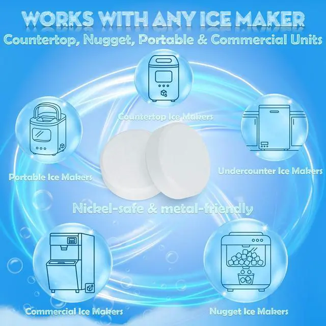 Alt view image 3 of 6 - Ice Machine Cleaner Tablets Ice Maker Cleaner & Descaler for Countertop, Nugget & Commercial Units Citric AcidBased 36 Tablets (Up to 1.5-Year Supply) Removes Limescale & Odors