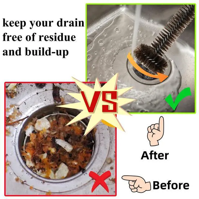 Alt view image 3 of 7 - Garbage Disposal Brush and Cleaner with Extra Long 15" Handle Effortlessly Remove Residue,and Build-Up Universal Fit for All Disposal Units