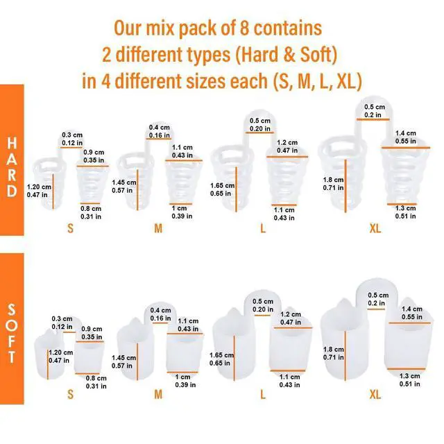 Alt view image 2 of 7 - Vent Sinus Relief Dilator (Pack of 8 Various Sizes) - A Simple Solution for Nasal Snorers - Reusable Snoring Device to Enjoy a Peaceful Night's Sleep