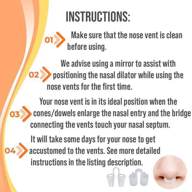 Alt view image 4 of 7 - Vent Sinus Relief Dilator (Pack of 8 Various Sizes) - A Simple Solution for Nasal Snorers - Reusable Snoring Device to Enjoy a Peaceful Night's Sleep