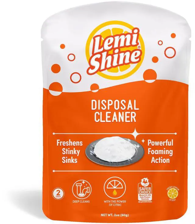 Main image of Garbage Disposal Cleaner and Deodorizer Powered By Citric Acid | Foam Cleaner For Kitchen Garbage Disposal with a Natural, Fresh Lemon Scent (2 Count)