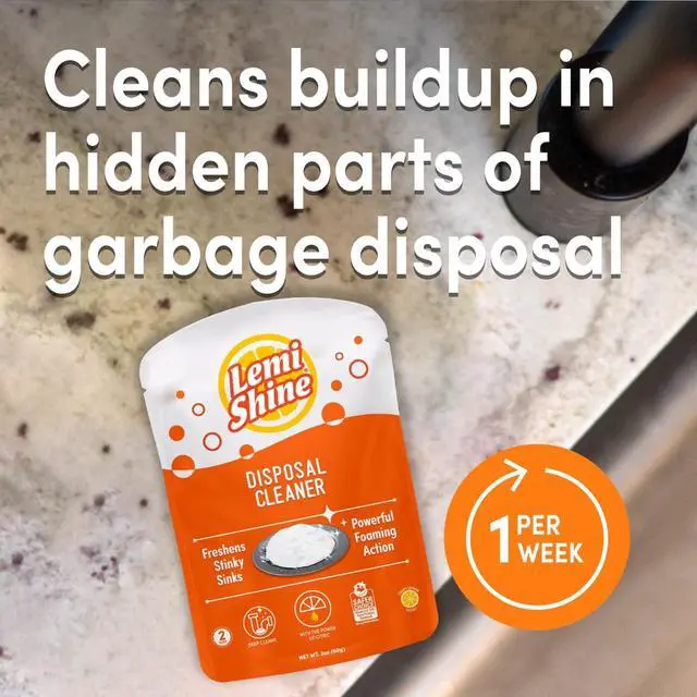 Alt view image 2 of 7 - Garbage Disposal Cleaner and Deodorizer Powered By Citric Acid | Foam Cleaner For Kitchen Garbage Disposal with a Natural, Fresh Lemon Scent (2 Count)