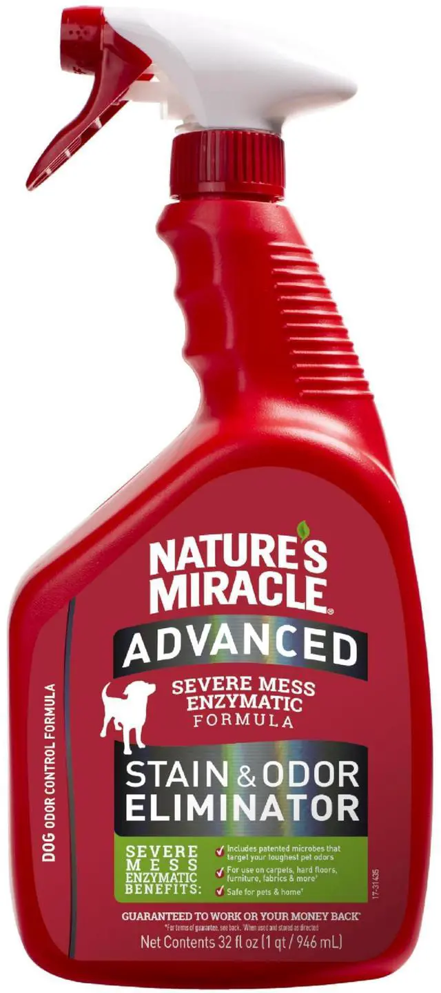 Main image of Advanced Stain and Odor Eliminator Dog Spray, Fresh Scent, Severe Mess Enzymatic Formula For Tough Pet Messes, 32 oz