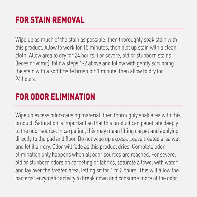 Alt view image 3 of 7 - Advanced Stain and Odor Eliminator Dog Spray, Fresh Scent, Severe Mess Enzymatic Formula For Tough Pet Messes, 32 oz