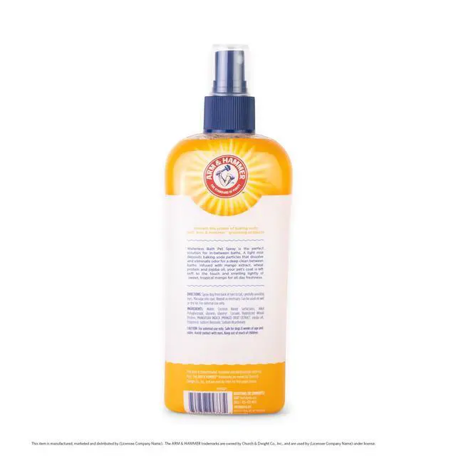 Alt view image 5 of 6 - for Pets Waterless Bath Spray for Dogs with Baking Soda, Mango Scent, No Rinse Dog Grooming Spray, pH Balanced, Free of Sodium Lauryl Sulfate and Parabens, 8 Fl Oz