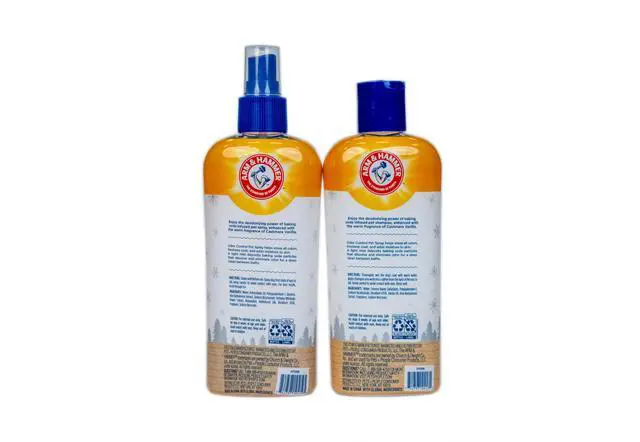 Alt view image 7 of 7 - Odor Control Pet Grooming Gift Set, Includes Dog Shampoo 8 Fl Oz and Dog Bath Spray 8 Fl Oz, Cashmere Vanilla Scent, pH Balanced, Paraben and Sulfate Free