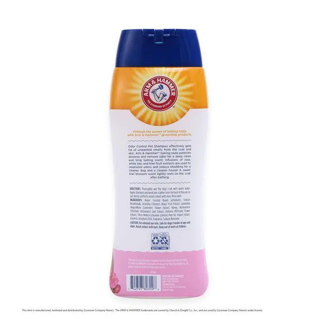 Alt view image 5 of 6 - Deodorizing Dog Shampoo with Baking Soda for Odor Control, Tearless Moisturizing Formula for Sensitive Skin, Fresh Kiwi Blossom Scent, Safe for Dogs and Puppies, 20 Fl Oz