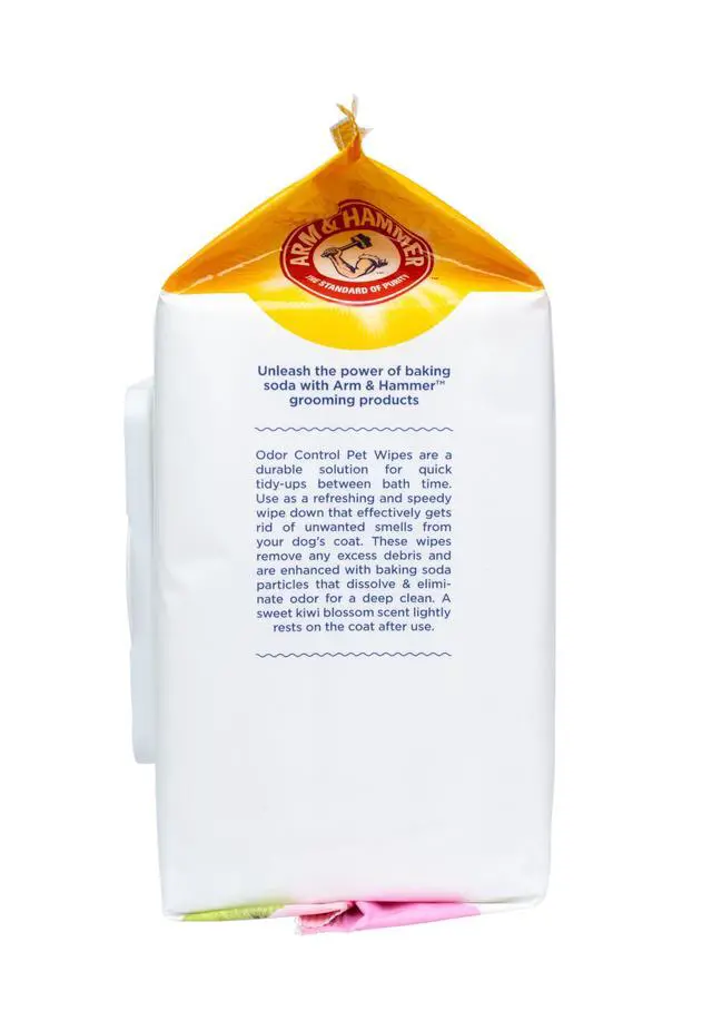Alt view image 3 of 5 - for Pets Odor Control Dog Wipes, Deodorizing Wipes with Baking Soda for Dogs Between Baths, Gentle Cleaning Pet Grooming Wipes for Everyday Freshness, Kiwi Blossom Scent, 100 Count