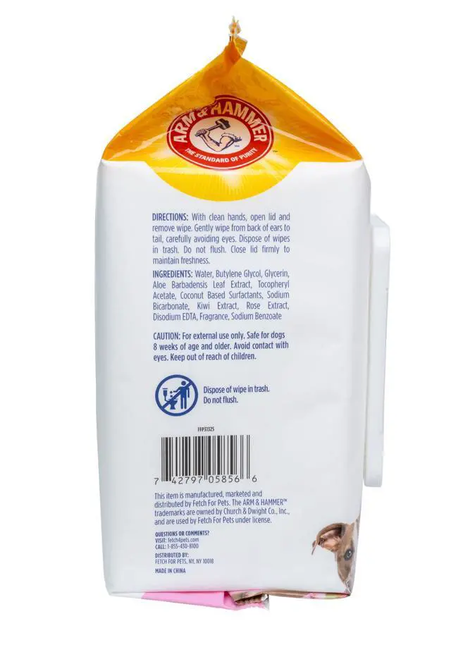 Alt view image 5 of 5 - for Pets Odor Control Dog Wipes, Deodorizing Wipes with Baking Soda for Dogs Between Baths, Gentle Cleaning Pet Grooming Wipes for Everyday Freshness, Kiwi Blossom Scent, 100 Count