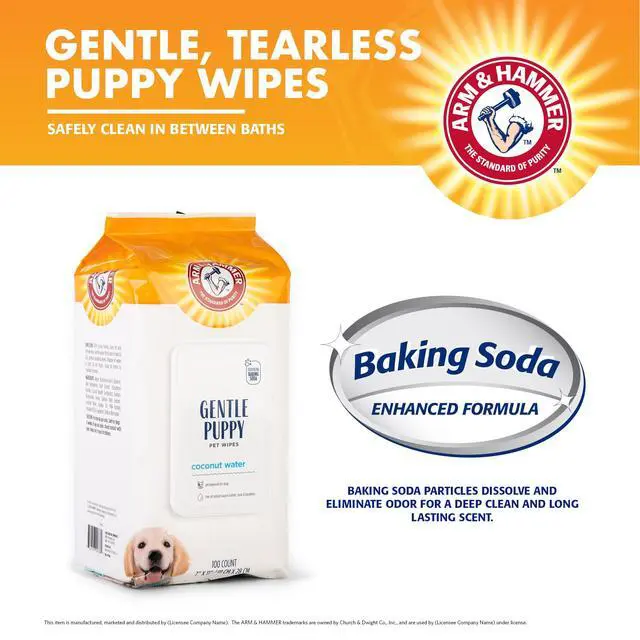 Alt view image 2 of 6 - Dog Grooming Wipes, Deodorizing Dog Cleaning Wipes with Coconut Water, Gentle for Dogs and Puppies, Paraben and Sulfate Free Formula, Light Coconut Scent, 100 Count