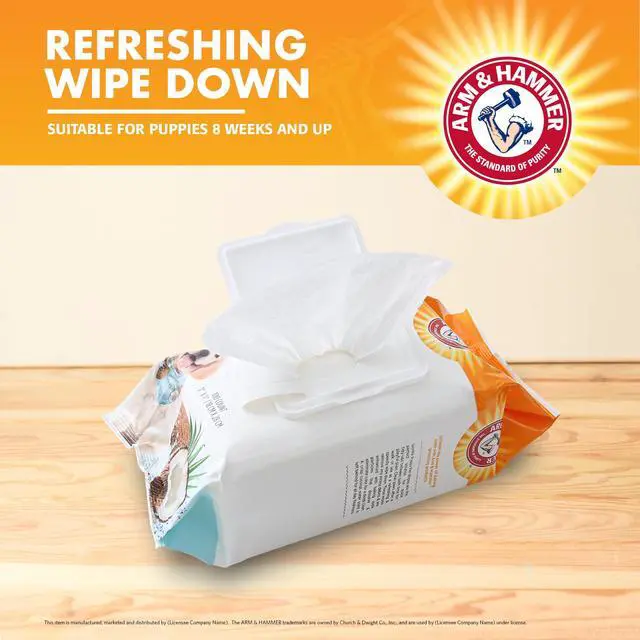 Alt view image 4 of 6 - Dog Grooming Wipes, Deodorizing Dog Cleaning Wipes with Coconut Water, Gentle for Dogs and Puppies, Paraben and Sulfate Free Formula, Light Coconut Scent, 100 Count