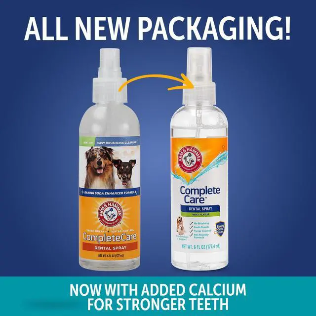 Alt view image 2 of 7 - Complete Care Dog Dental Spray, Mint Flavor, Brushless Dog Breath Freshener with Baking Soda and Calcium for Tooth Enamel Support, Fluoride-Free, 6 Fl Oz