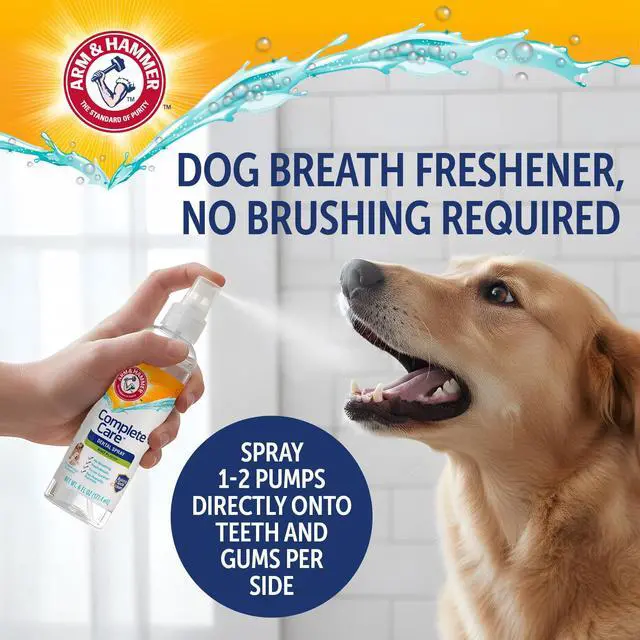 Alt view image 4 of 7 - Complete Care Dog Dental Spray, Mint Flavor, Brushless Dog Breath Freshener with Baking Soda and Calcium for Tooth Enamel Support, Fluoride-Free, 6 Fl Oz