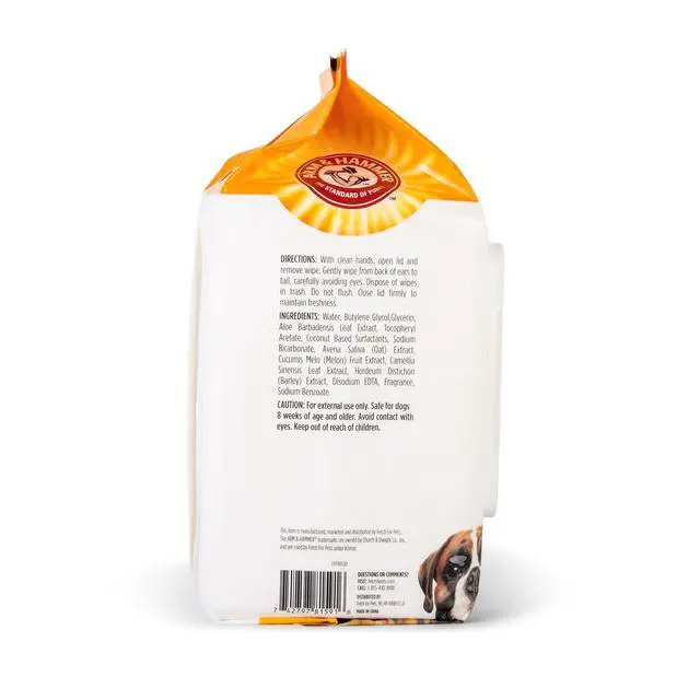 Alt view image 4 of 4 - for Pets Heavy Duty Multipurpose Dog Wipes, Paw and Butt Wipes for Dogs to Help Clean Deodorize and Freshen Coat and Skin Between Baths, Mango Scent, 100 Count