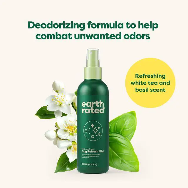 Alt view image 4 of 7 - Dog Deodorizing Conditioner Spray, Conditioning & Odor-Eliminating Perfume for Dogs, for All Coat Types, Refreshing White Tea & Basil Scent, 8 oz
