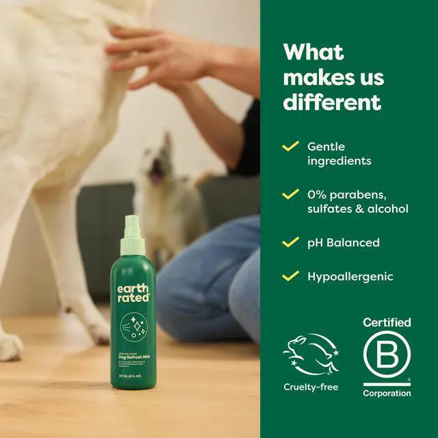 Alt view image 7 of 7 - Dog Deodorizing Conditioner Spray, Conditioning & Odor-Eliminating Perfume for Dogs, for All Coat Types, Refreshing White Tea & Basil Scent, 8 oz