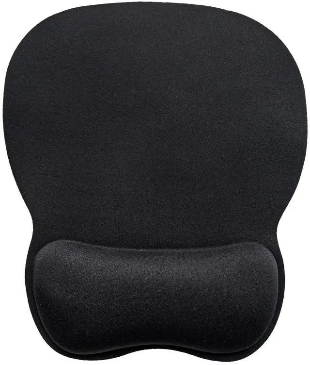 Main image of Mouse Pad with Wrist Support, Ergonomic Mousepad with Comfortable Memory Foam Wrist Rest Cushion, Relieve Wrist Pain, Non-Slip Rubber Base Gaming Mice Pad for Home Office Computer Laptop, Black