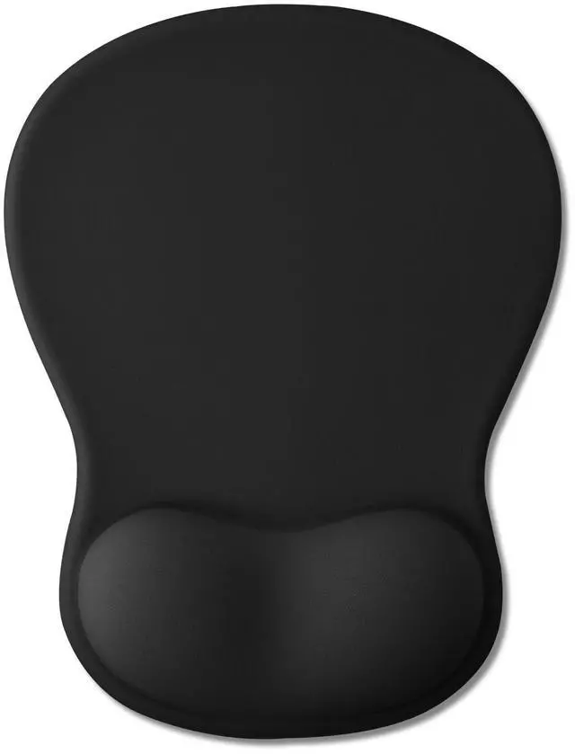 Main image of Gel Mouse Pad with Wrist Support, Ergonomic Mousepad with Wrist Rest, Gaming Mouse Pad with Soft Cushion & Non-Slip PU Base & Concave Design & Pain Relief, for Home Office Computer Laptop, Black