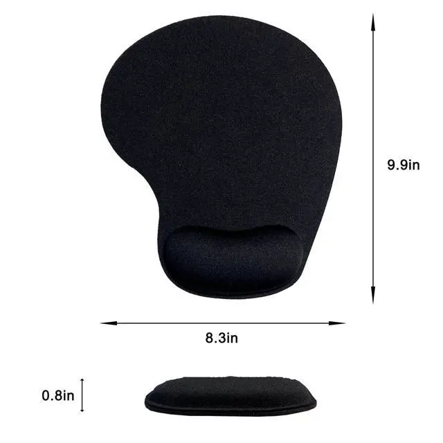 Alt view image 6 of 7 - Mouse Pad with Wrist Support, Ergonomic Mouse Pads with Memory Foam Wrist Rest, Easy Typing Pain Relief, Comfortable Home Office Computer Wrist Support Pads for Working Studying Gaming, Black