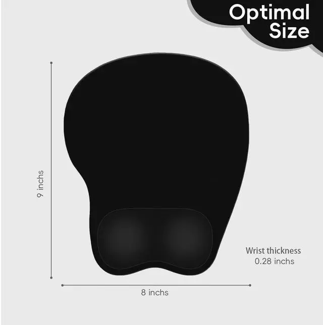 Alt view image 2 of 7 - Ergonomic Mouse Pad,Non Slip Mousepad Wrist Rest Support for Office, Computer, Laptop & Mac(A-Black)