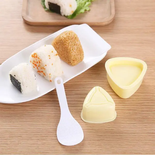 Alt view image 2 of 6 - Onigiri Mold, 2 Pack Rice Ball Mold, Triangle Sushi Maker Press (Large & Small), Non Stick Sushi Rice Making Kit