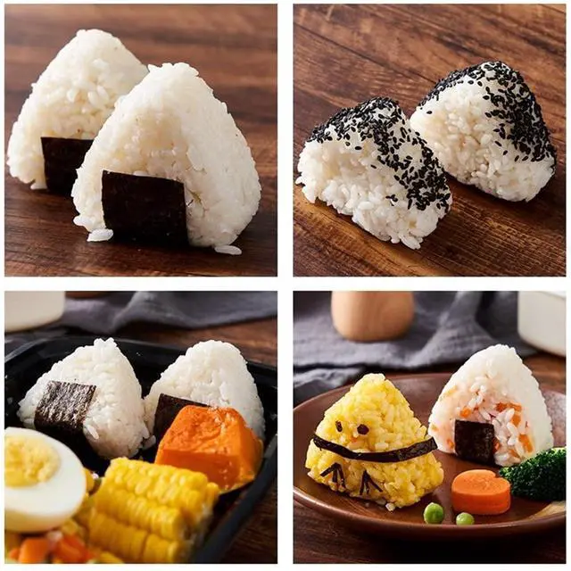 Alt view image 4 of 6 - Onigiri Mold, 2 Pack Rice Ball Mold, Triangle Sushi Maker Press (Large & Small), Non Stick Sushi Rice Making Kit
