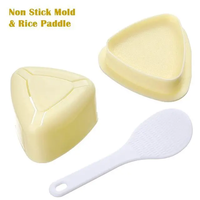 Alt view image 5 of 6 - Onigiri Mold, 2 Pack Rice Ball Mold, Triangle Sushi Maker Press (Large & Small), Non Stick Sushi Rice Making Kit