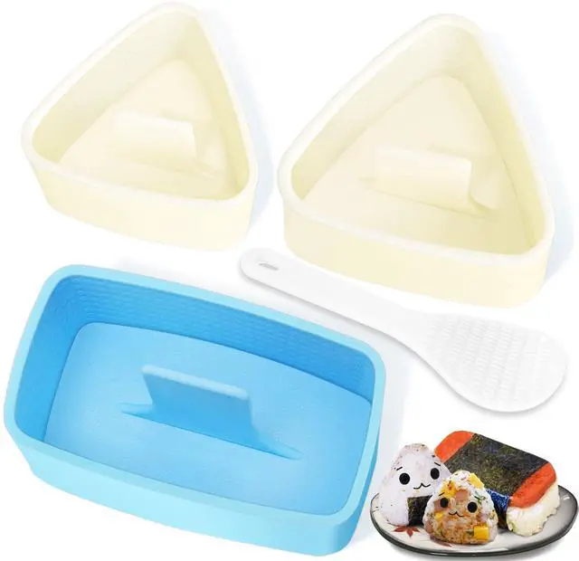 Main image of Onigiri Mold, 3 Pack Musubi Press Maker Triangle Rice Ball Mold Sushi Maker for Kid Lunch Bento and Home DIY, Non-stick
