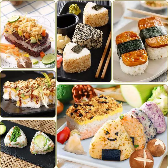 Alt view image 6 of 7 - Onigiri Mold, 3 Pack Musubi Press Maker Triangle Rice Ball Mold Sushi Maker for Kid Lunch Bento and Home DIY, Non-stick