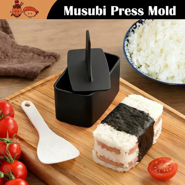 Alt view image 4 of 6 - Onigiri Mold, Musubi Press Mold, Triangle Rice Ball Mold Kit, Spam Musubi Mold Kit for Home DIY Sushi and Bento