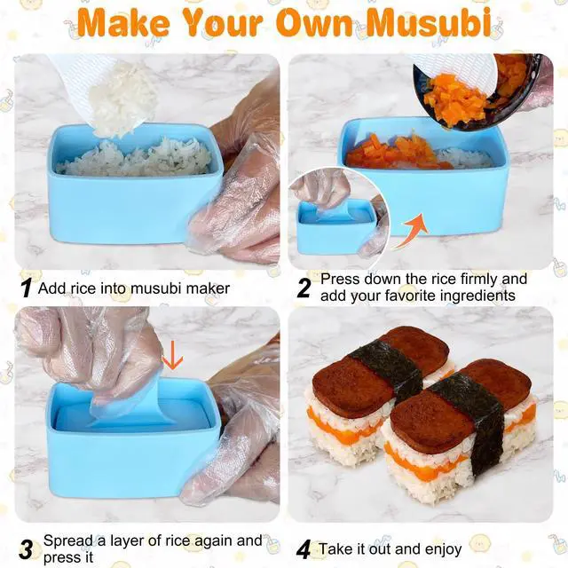 Alt view image 5 of 7 - Onigiri Mold, 3 Pack Musubi Press Maker Triangle Rice Ball Mold Sushi Maker for Kid Lunch Bento and Home DIY, Non-stick