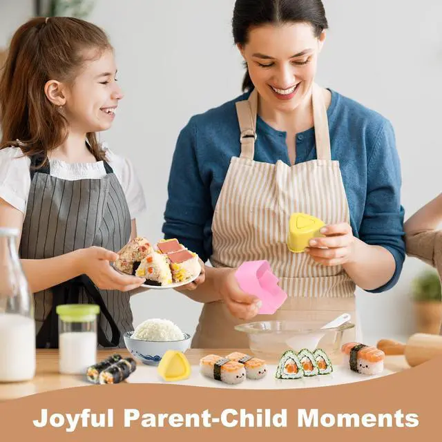 Alt view image 7 of 7 - 3 Pack Onigiri Sushi Maker Mold kit Classic Triangle Rice Musubi Press Mold for Kid Lunch Bento, Home DIY