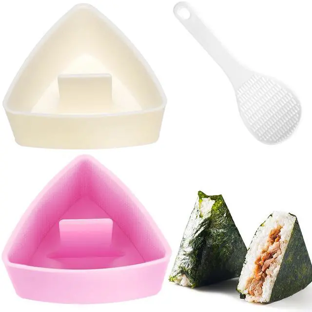 Main image of Onigiri Mold Triangle, 2 Pack Large Rice Ball Mold Sushi Makers, Japanese Rice Cooker Kit for Lunch Bento