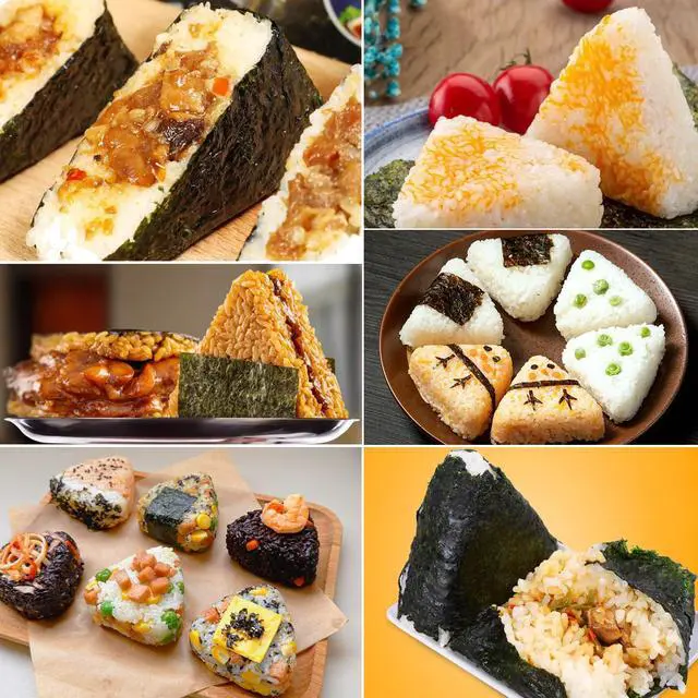 Alt view image 3 of 7 - Onigiri Mold Triangle, 2 Pack Large Rice Ball Mold Sushi Makers, Japanese Rice Cooker Kit for Lunch Bento