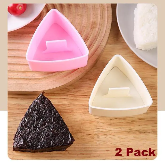 Alt view image 7 of 7 - Onigiri Mold Triangle, 2 Pack Large Rice Ball Mold Sushi Makers, Japanese Rice Cooker Kit for Lunch Bento