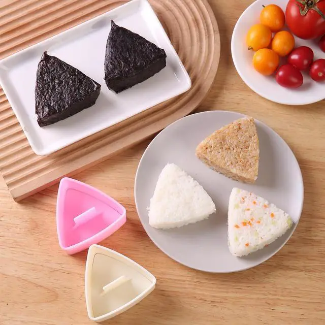 Alt view image 6 of 7 - Onigiri Mold Triangle, 2 Pack Large Rice Ball Mold Sushi Makers, Japanese Rice Cooker Kit for Lunch Bento