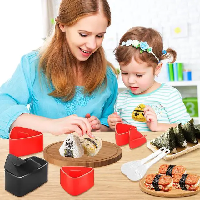 Alt view image 2 of 7 - Onigiri Mold, Musubi Press, 4 Pack Triangle Onigiri Rice Ball Mold Musubi Maker, Sushi Making Kit for Beginners