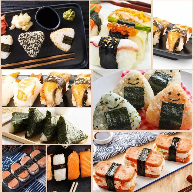 Alt view image 5 of 7 - Onigiri Mold, Musubi Press, 4 Pack Triangle Onigiri Rice Ball Mold Musubi Maker, Sushi Making Kit for Beginners