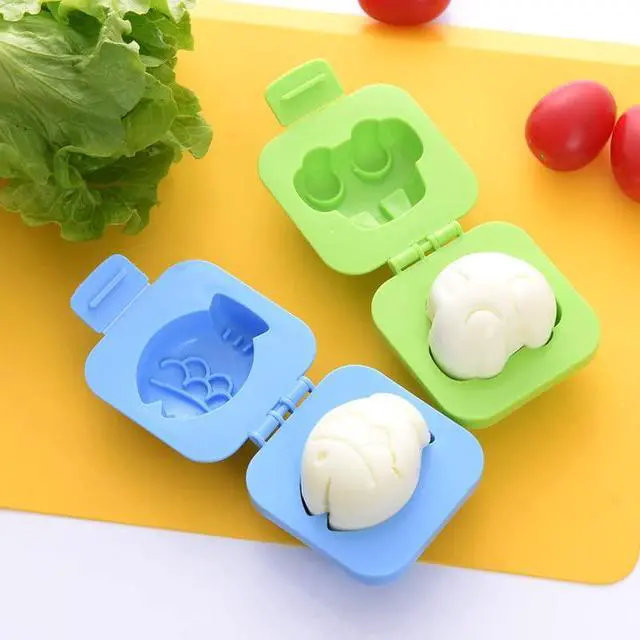 Alt view image 2 of 6 - 6Pcs Egg Rice Mold Hard Boiled Egg Mold Fish Car Heart Shape Onigiri Molds Rice Ball Maker, Fondant Cake Pop Decorating Tool Fun Cookery Kitchen Gadgets