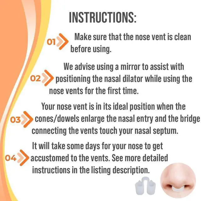 Alt view image 4 of 7 - Nose Vent Sinus Relief Dilator (Pack of 12 Medium Size) Soft Vents - A Simple Solution for Nasal Snorers - Reusable Snoring Device to enjoy a peaceful night's sleep