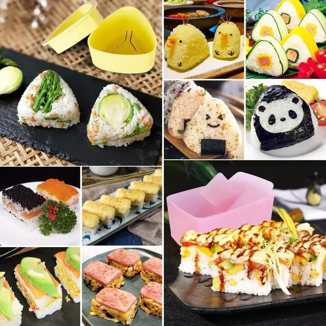 Alt view image 6 of 6 - Onigiri Mold, 3 Pack Musubi Press Maker Triangle Rice Ball Mold Maker for Kid Lunch Bento and Home DIY