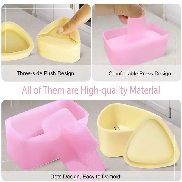 Alt view image 5 of 6 - Onigiri Mold, 3 Pack Musubi Press Maker Triangle Rice Ball Mold Maker for Kid Lunch Bento and Home DIY