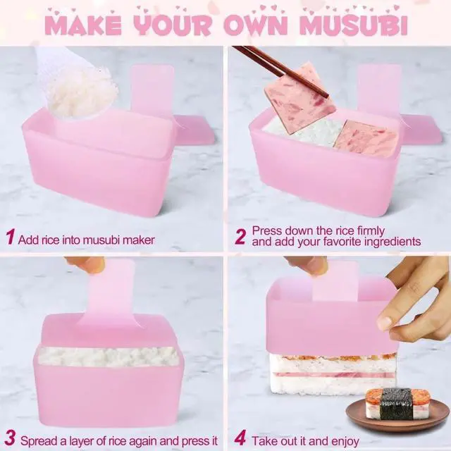 Alt view image 4 of 6 - Onigiri Mold, 3 Pack Musubi Press Maker Triangle Rice Ball Mold Maker for Kid Lunch Bento and Home DIY
