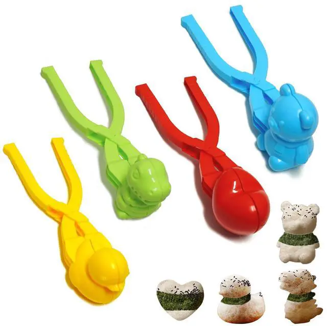 Main image of Duck Rice Mold 4 Pcs Rice Duck Mold DIY 3D Animal Shapes Sushi Rice Molds for Sushi Making(Dinosaur+Love Shape+Duck+Snowflake), Blue Bear