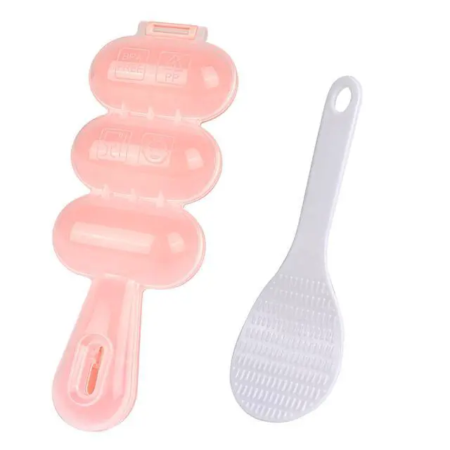 Alt view image 2 of 7 - Rice Ball Mold Set, 2 Pack DIY Rice Shakers with Mini Paddles, Round Onigiri Maker Mould for Bento, Sushi, Kids Lunch, Food Shaping Kitchen Tool