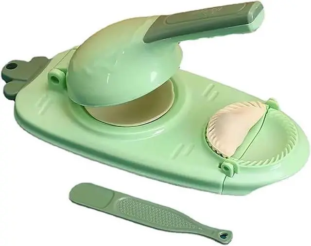 Main image of 2 In 1 Dumpling Maker Press Kitchen Empanada Maker Press Mold Manual Pastry Dumpling Wrapper Machine for Chinese Food, Empanada, Ravioli, Pierogi, Hand Pie (Green)