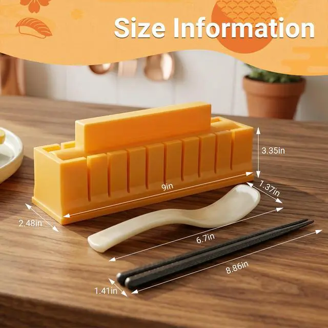 Alt view image 3 of 6 - Sushi Maker, Round Sushi DIY Mold Set, Easy Sushi Making Kit for Beginners, Food Grade Sushi Rolling Tool, Quick Press Design for Home Kitchen, Family Dinner, Party & Daily Bento Making