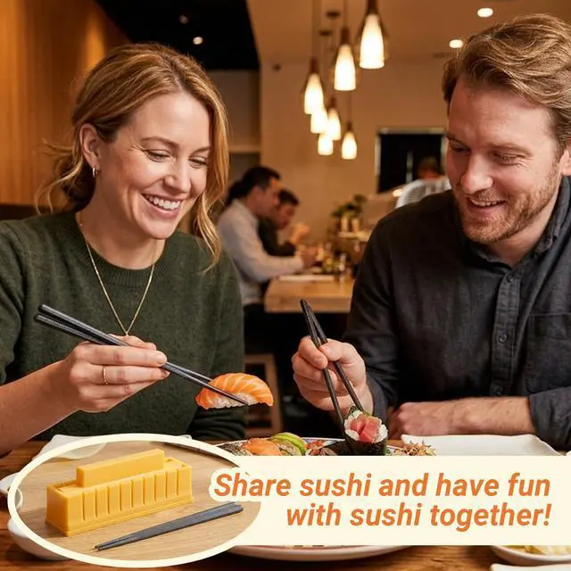 Alt view image 6 of 6 - Sushi Maker, Round Sushi DIY Mold Set, Easy Sushi Making Kit for Beginners, Food Grade Sushi Rolling Tool, Quick Press Design for Home Kitchen, Family Dinner, Party & Daily Bento Making
